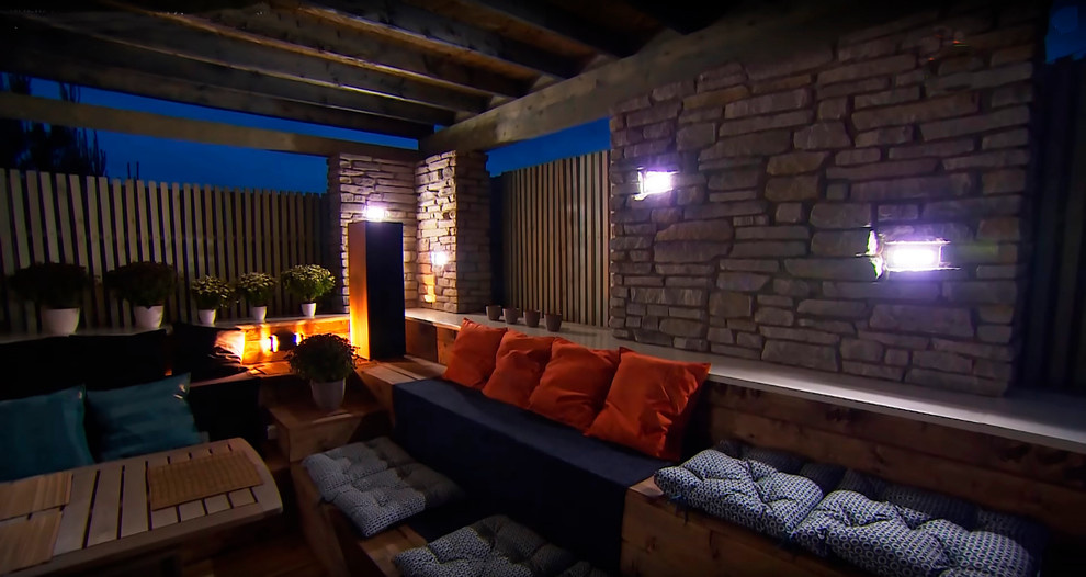 Беседка и ландшафт для программы "Дачный ответ"