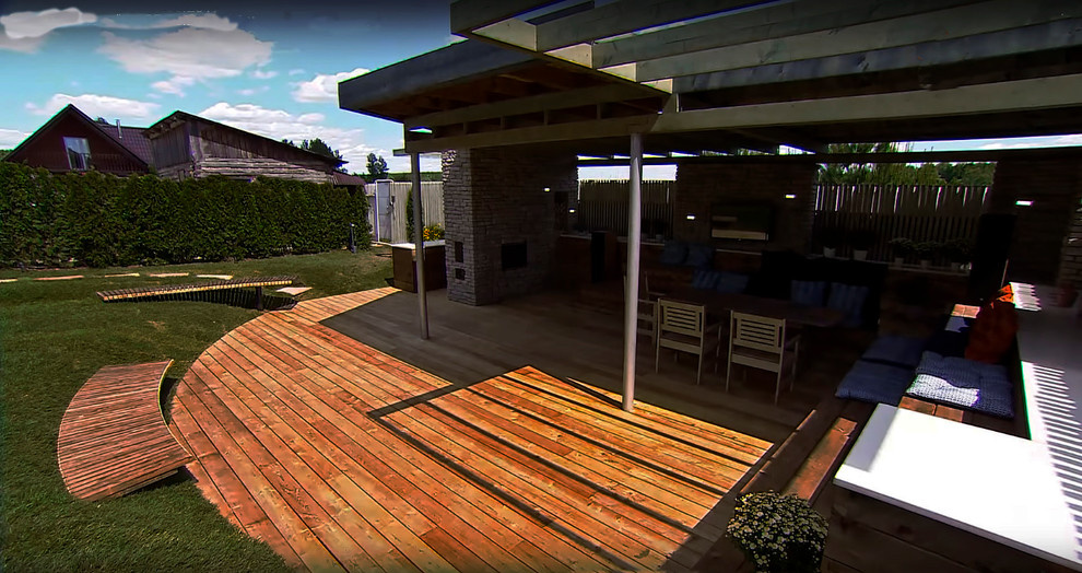 Беседка и ландшафт для программы "Дачный ответ"