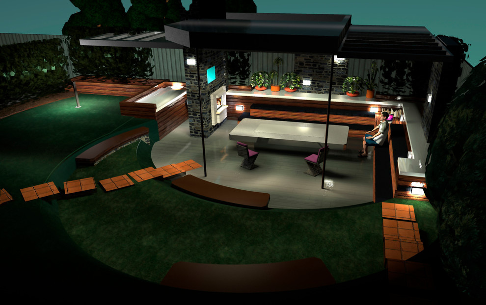 Беседка и ландшафт для программы "Дачный ответ"