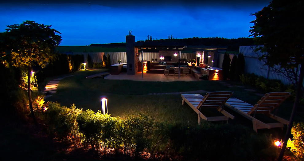 Беседка и ландшафт для программы "Дачный ответ"