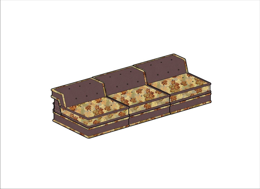 Бескаркасный модульный диван для гостиной