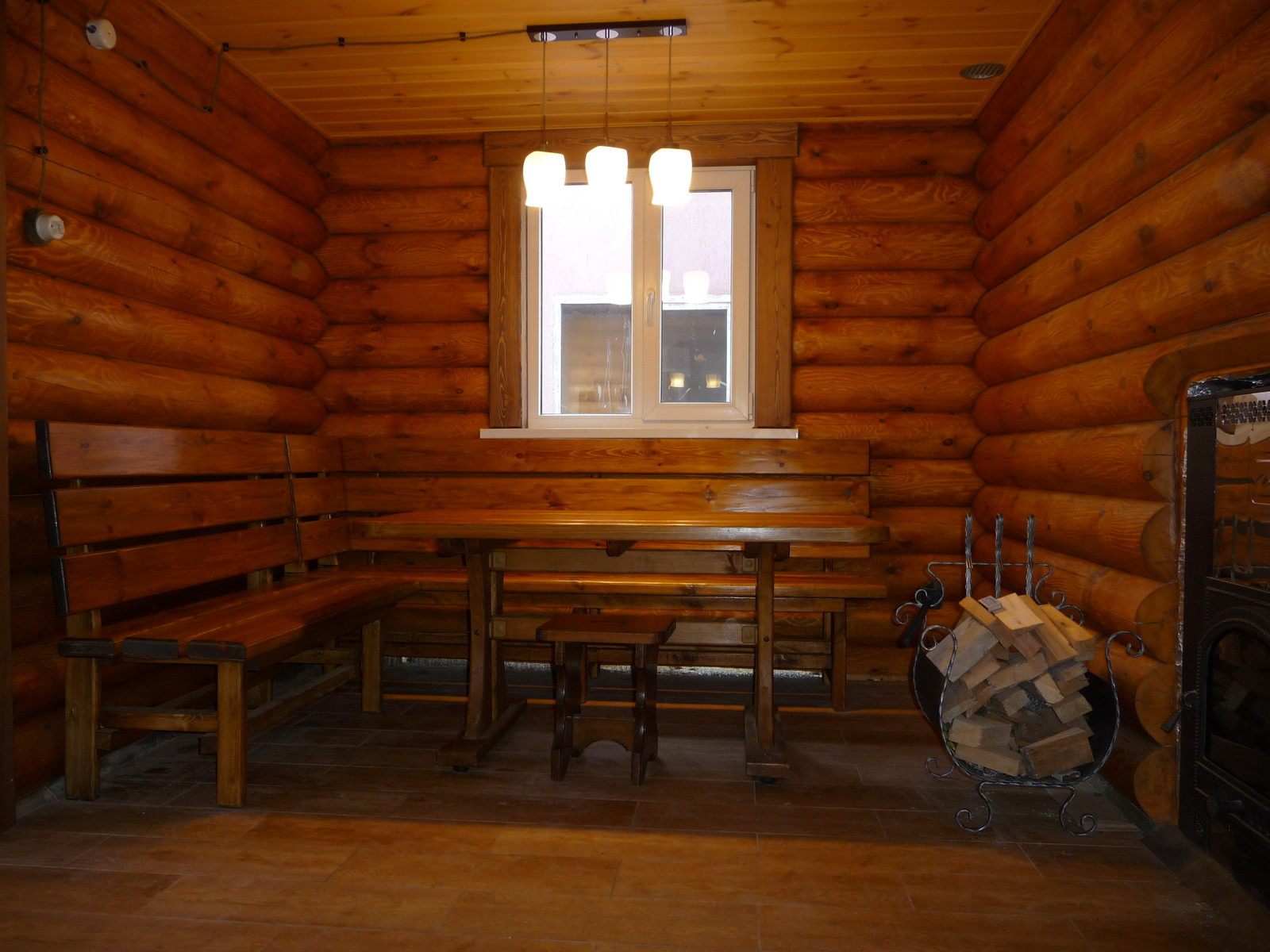 Баня 6х9 с остекленной верандой