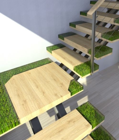 Лестница лофт массив металл смола