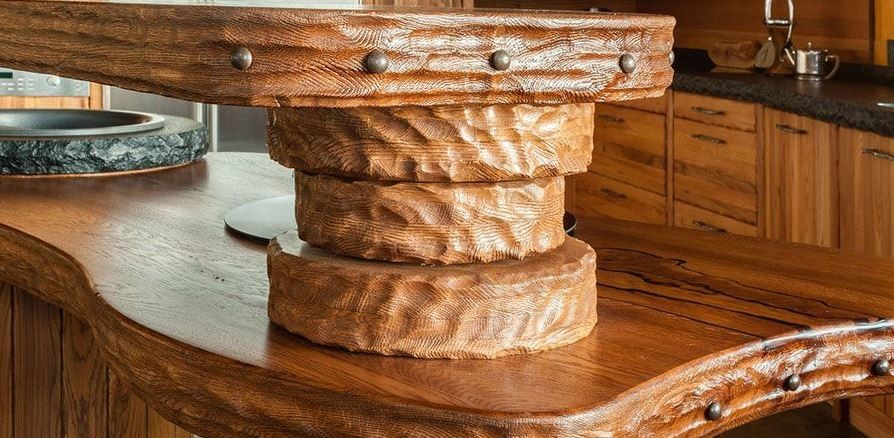 Кухня массив смола лофт эко