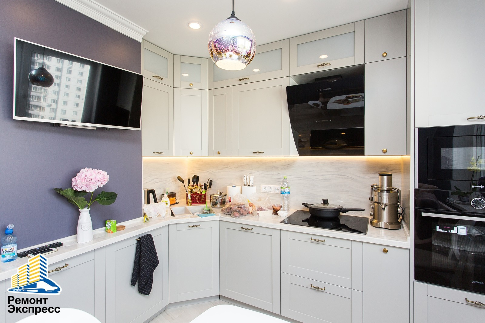 Трехкомнатная квартира, ремонт в новостройке