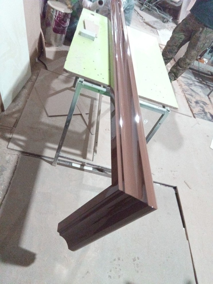 подъемная кровать с колоннами и декором "ясень средиземноморский"