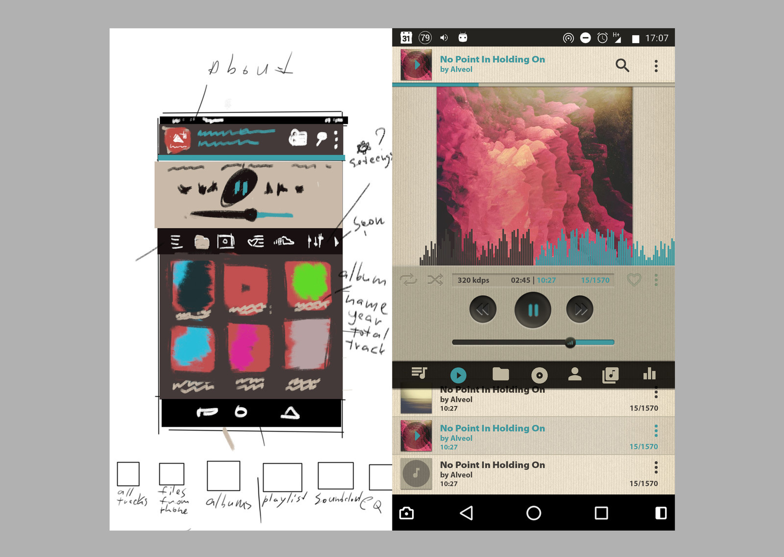 Обложка проекта: Концепт дизайна аудио плеера