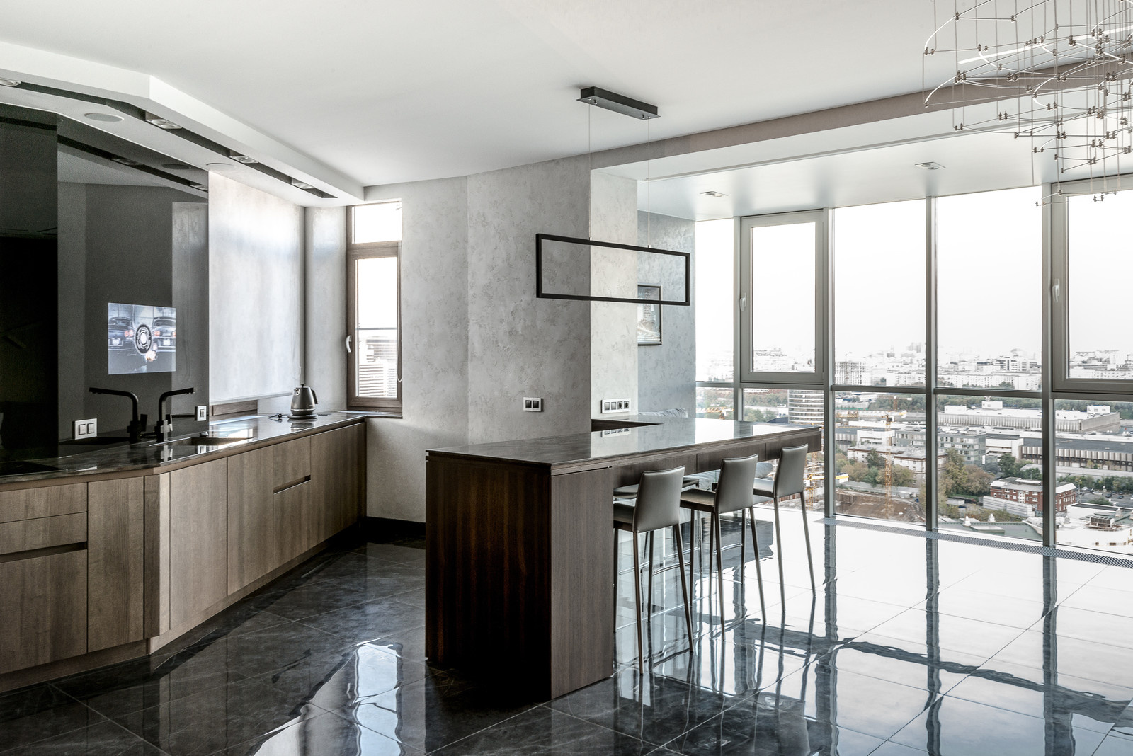 Зеркальный телевизор в гостевую зону