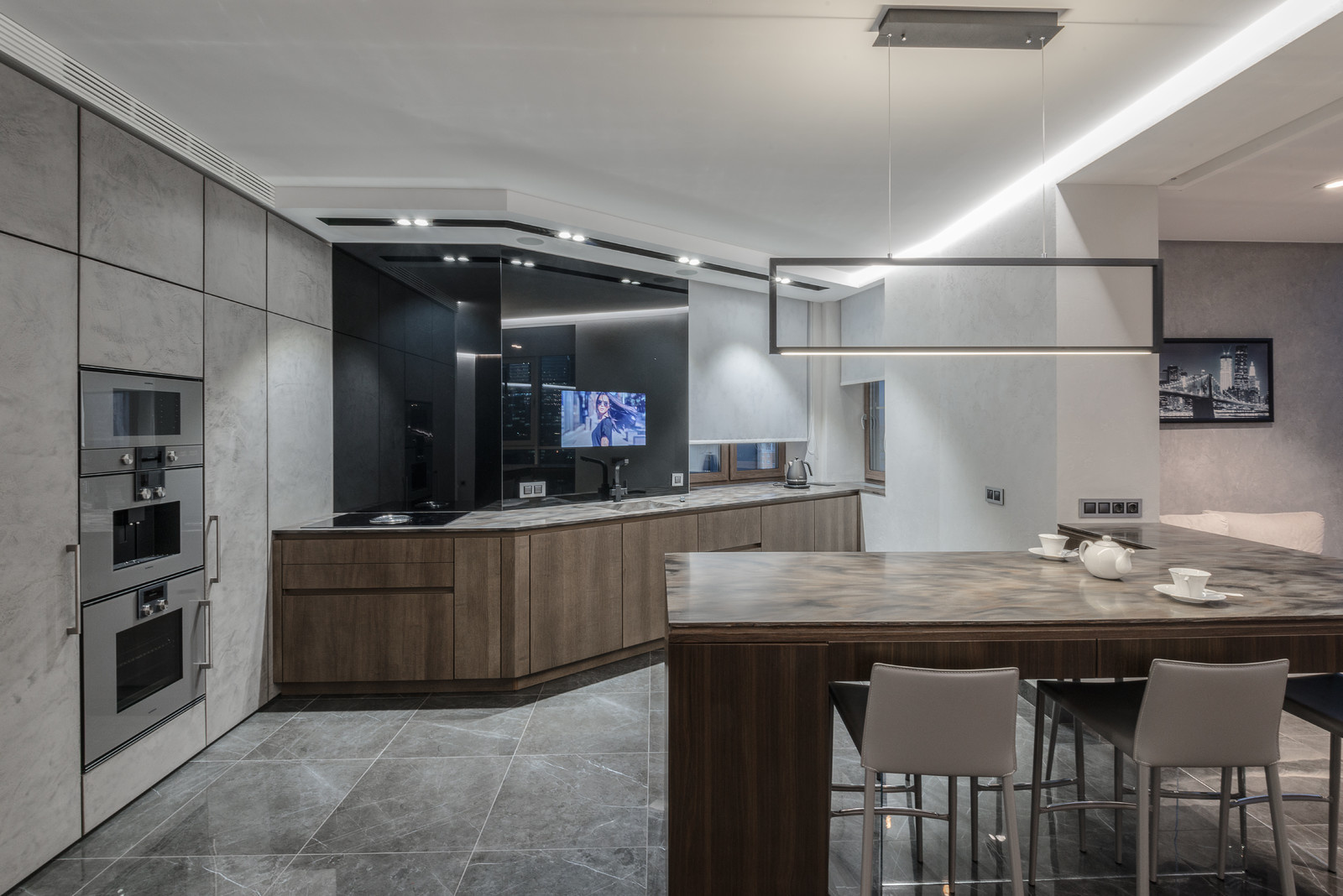 Зеркальный телевизор в гостевую зону