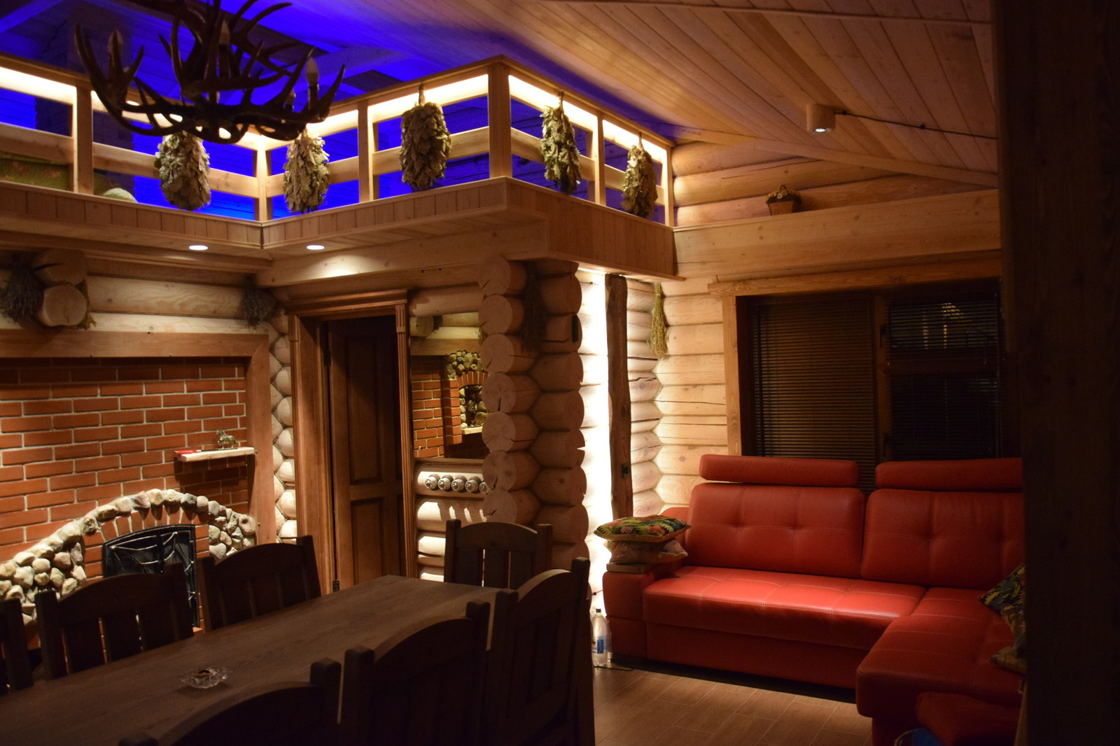 Банный комплекс. Комната отдыха. Интерьерный светодизайн.