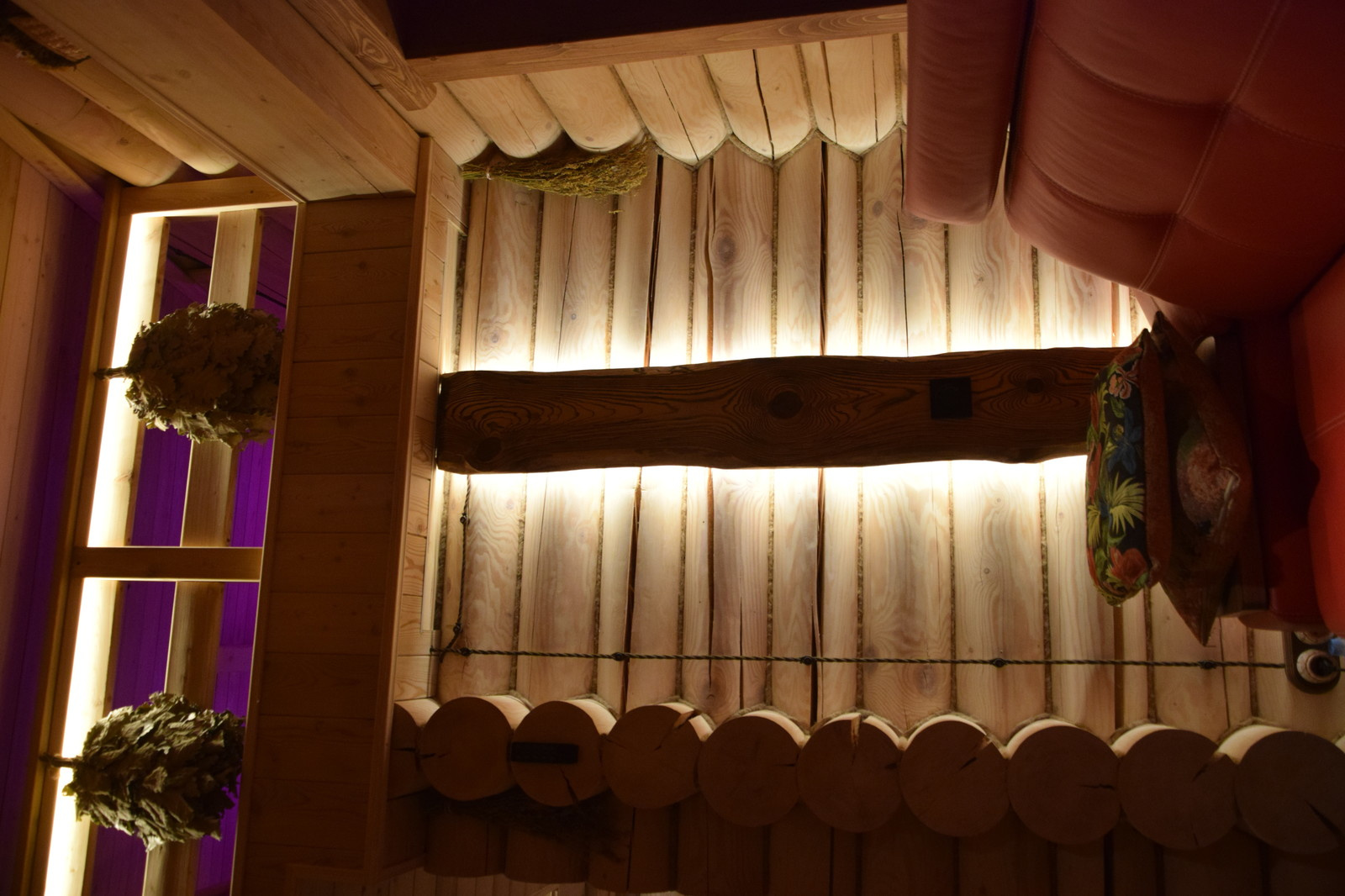 Банный комплекс. Комната отдыха. Интерьерный светодизайн.