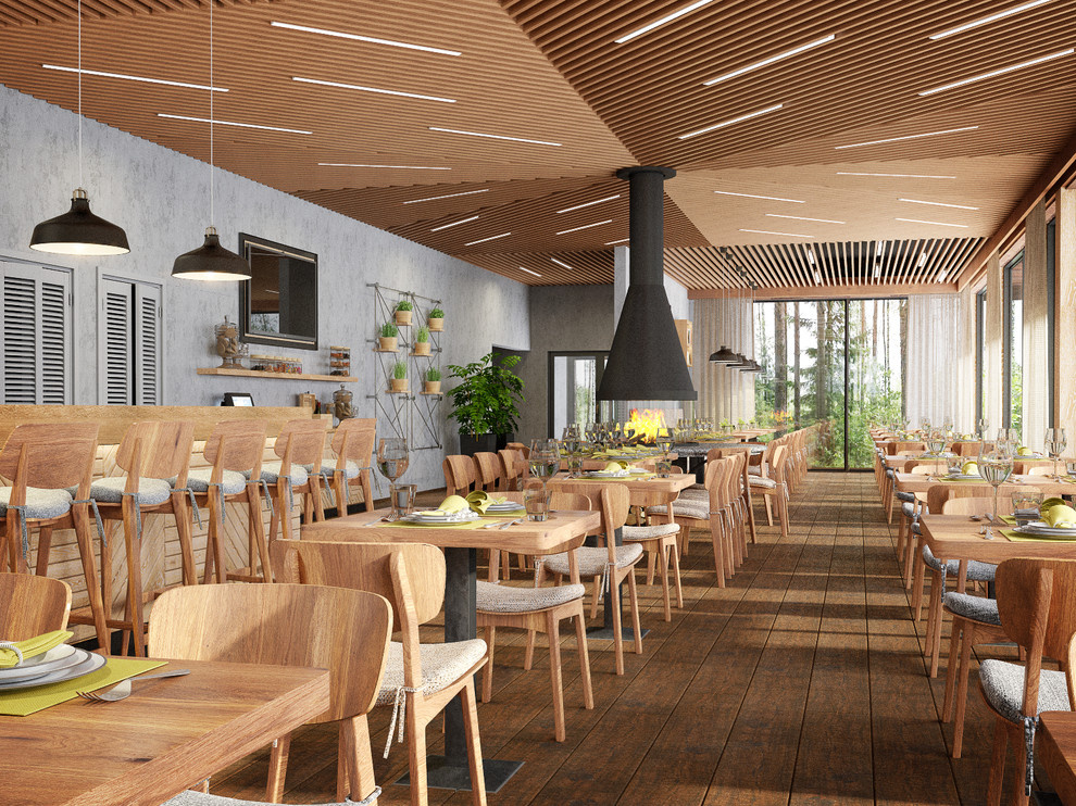 Проект интерьера ресторана в Карелии