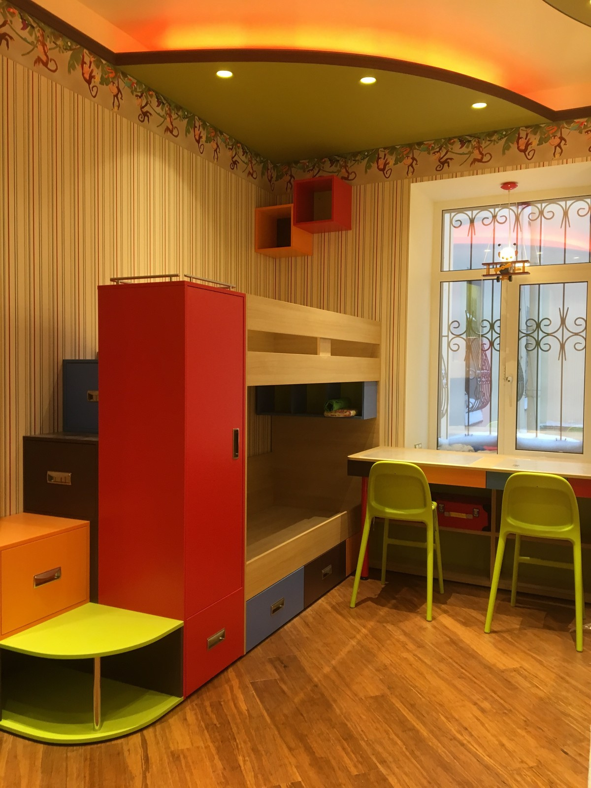 Детская для двоих разнополых детей "Джунгли зовут!"