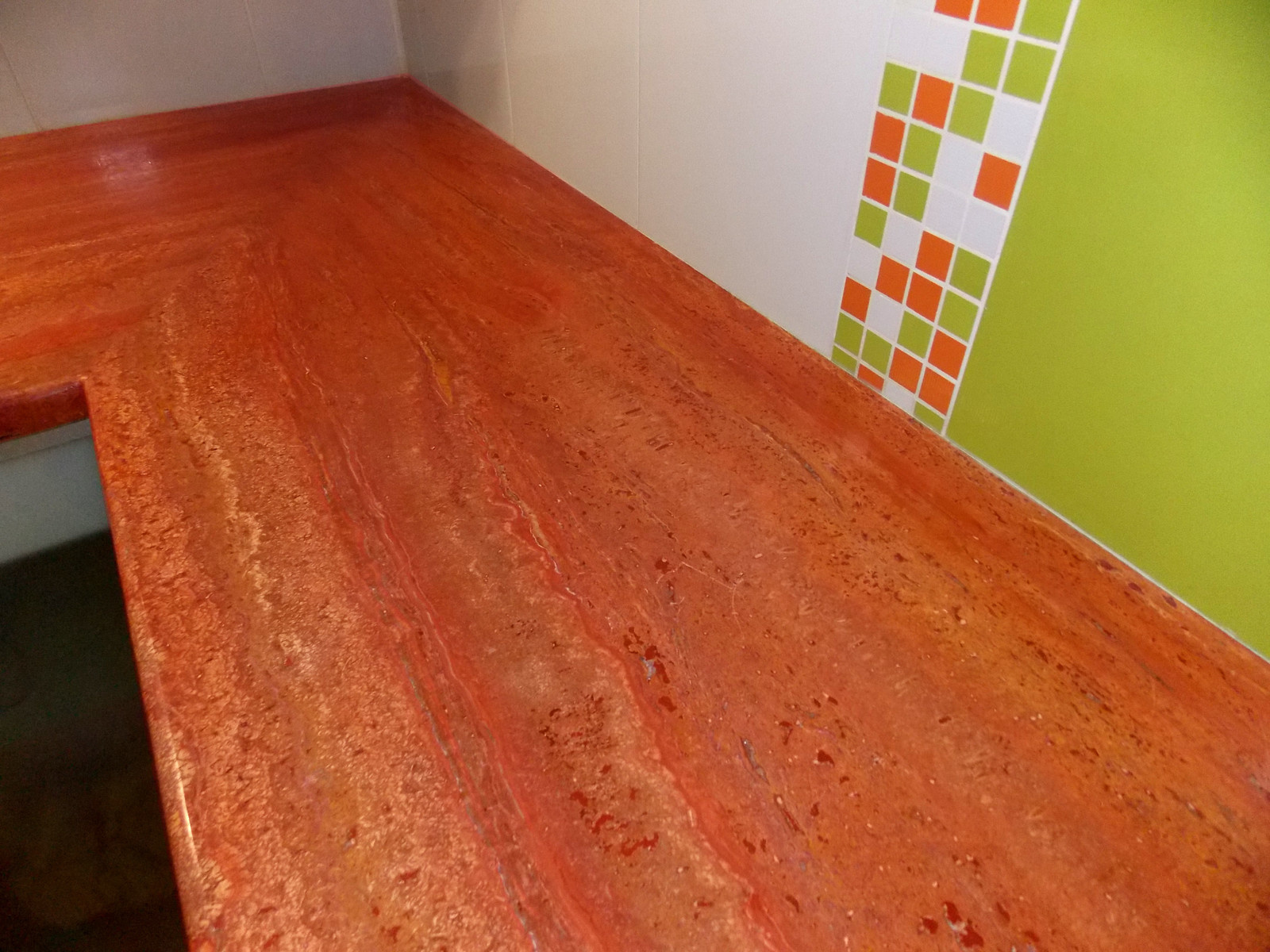 Ванная, столешница - травертин