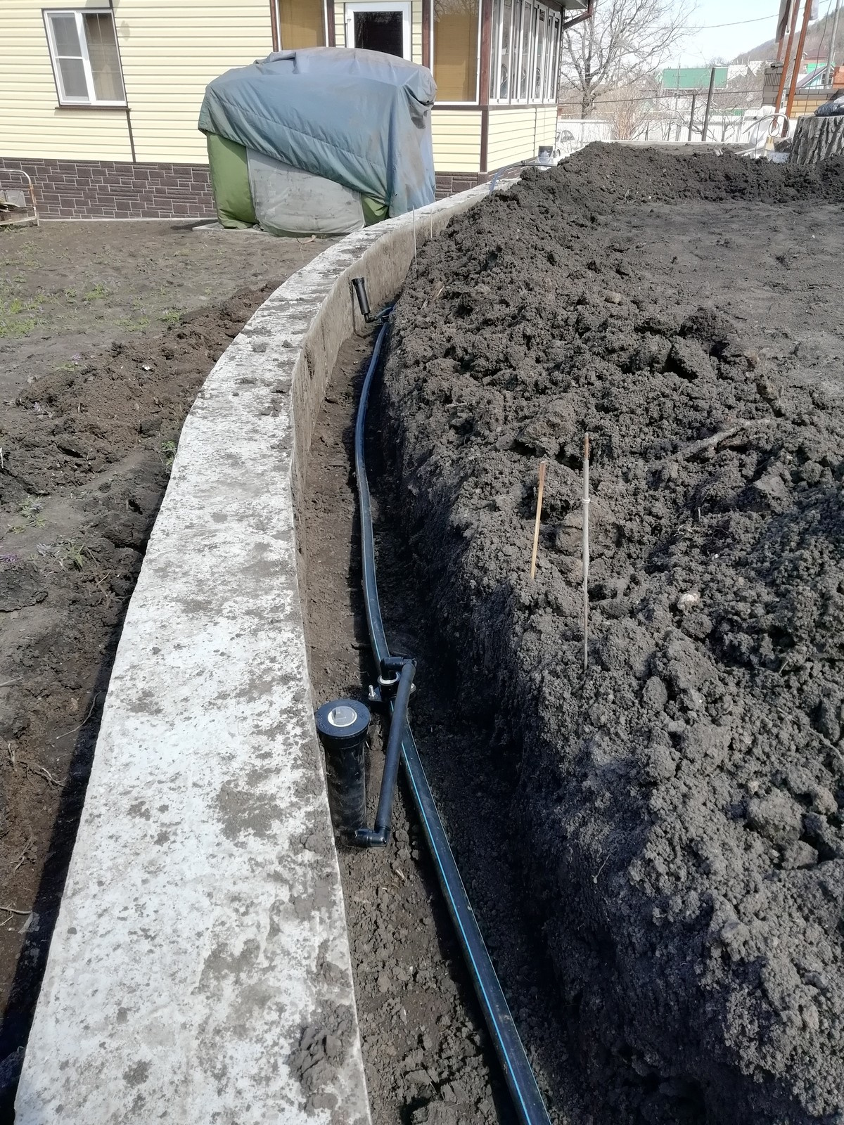 Ландшафтные работы, автополив, Самарская область, с. Зольное