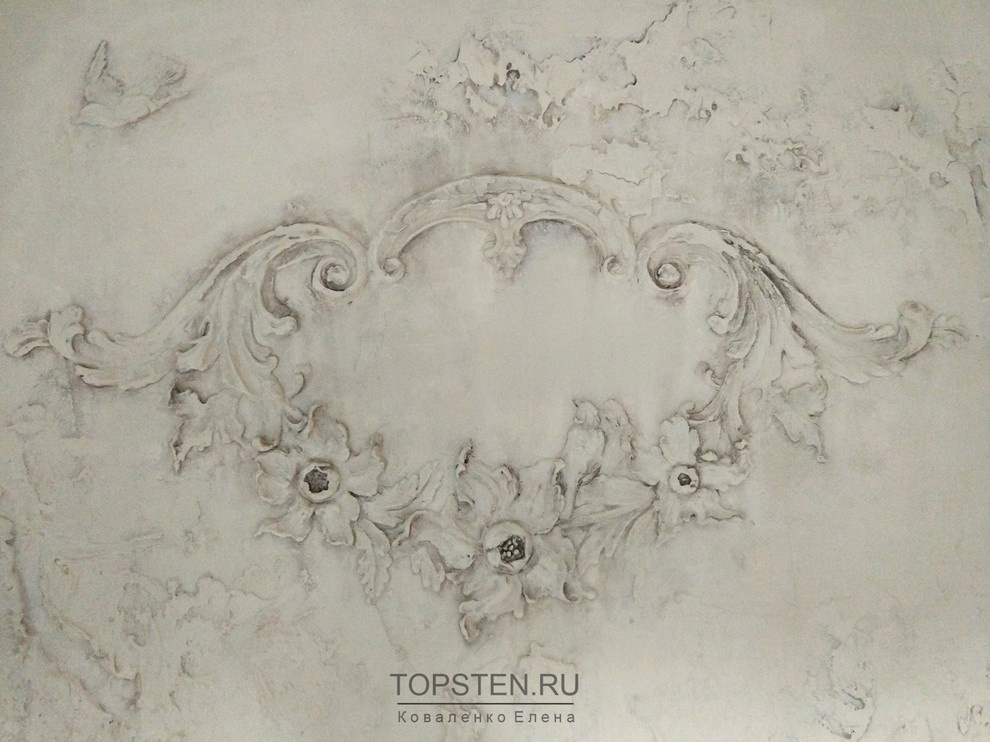 Обложка проекта: Декор фасада камина барельефом в винтажном стиле