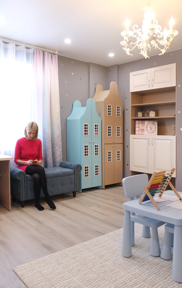 Реализованный дизайн интерьера детской комнаты