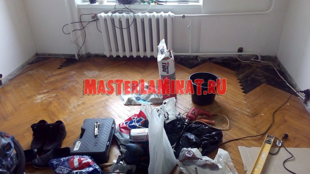 Укладка ламината в двухкомнатной квартире