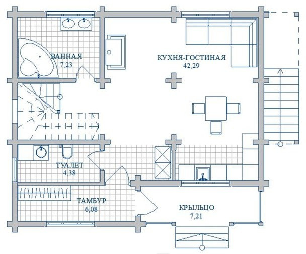 Проект дома из бруса