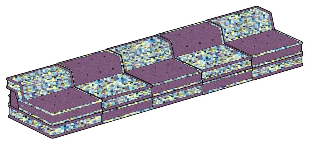 Бескаркасный диван школа "Радуга"