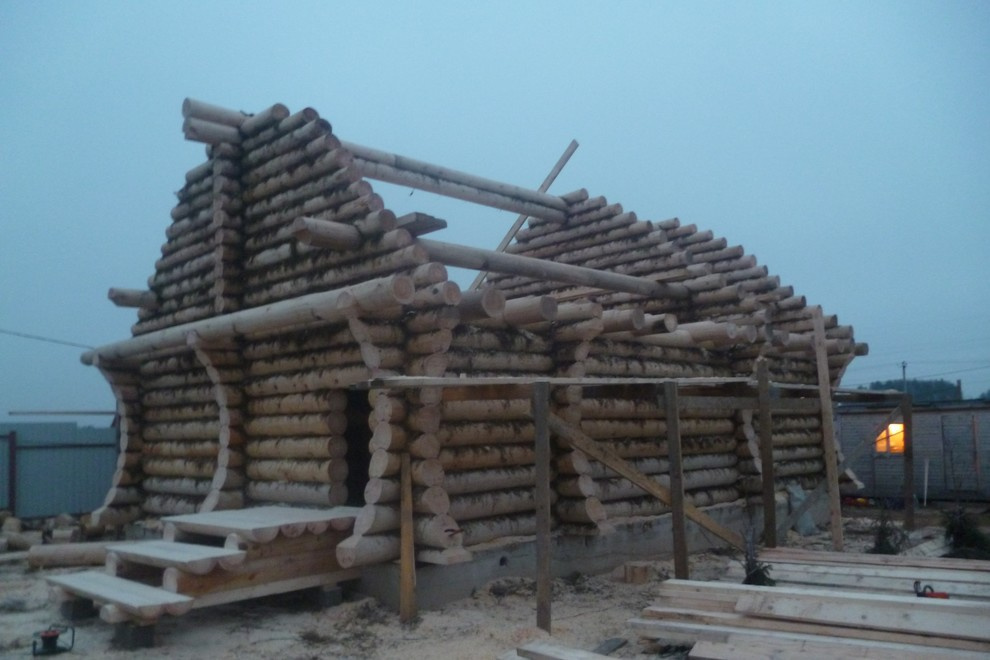 Срубы домов бань