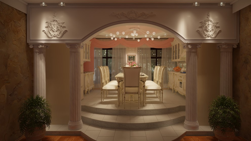 Гостиная и кухня для семьи музыкантов