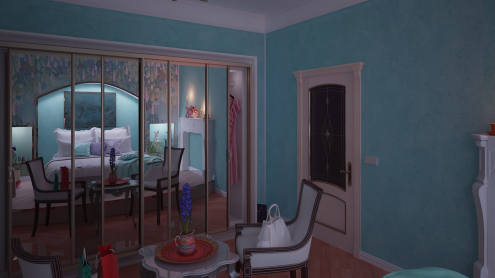 Бирюзовая спальня.