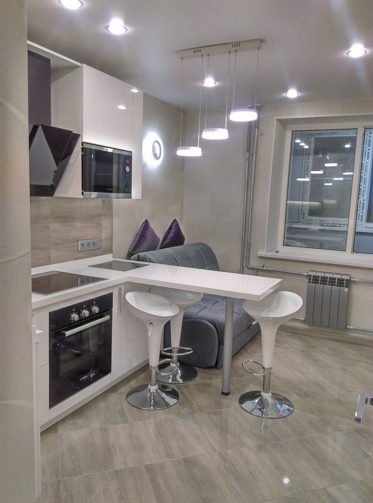 Однокомнатная квартира в серых тонах