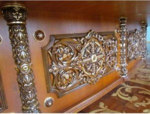 Работы с сусальным золотом и поталью