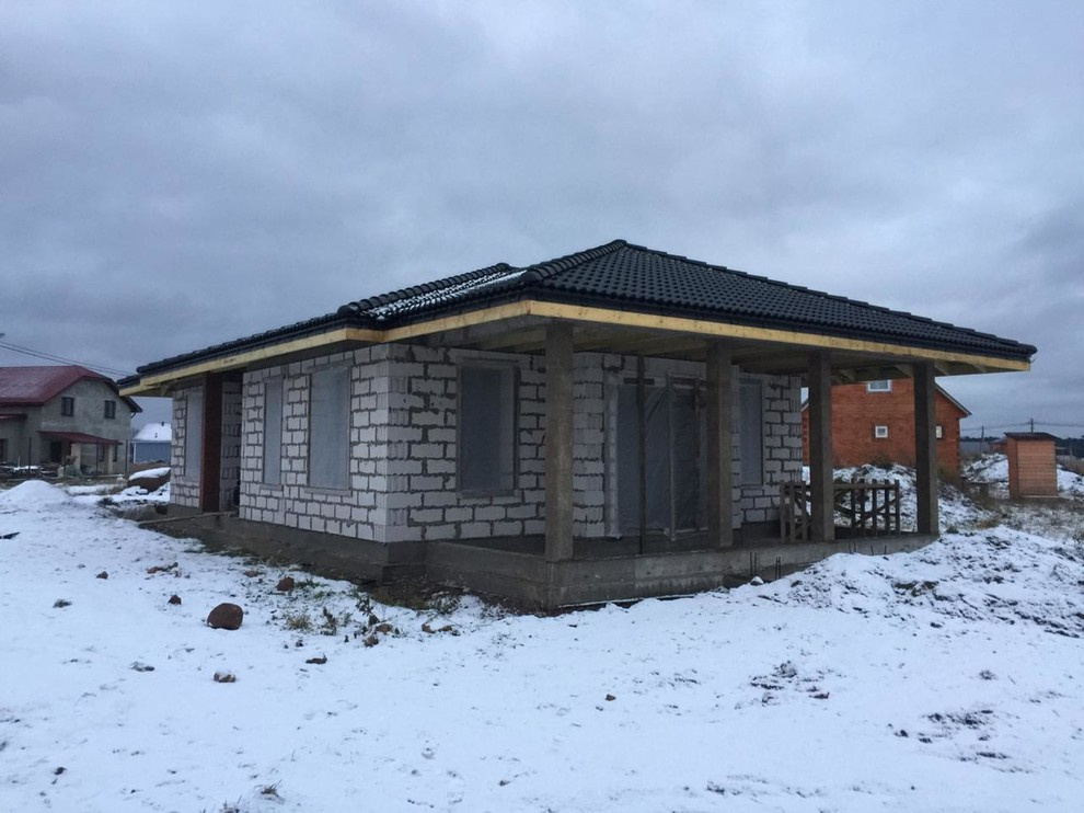 Строительство дома из газобетона.