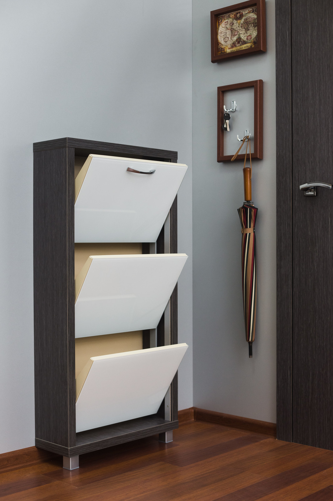 Обувные шкафы серии ЛЮКС 3 секции