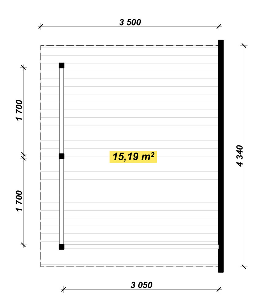 Обложка проекта: Навес к дому с ограждением