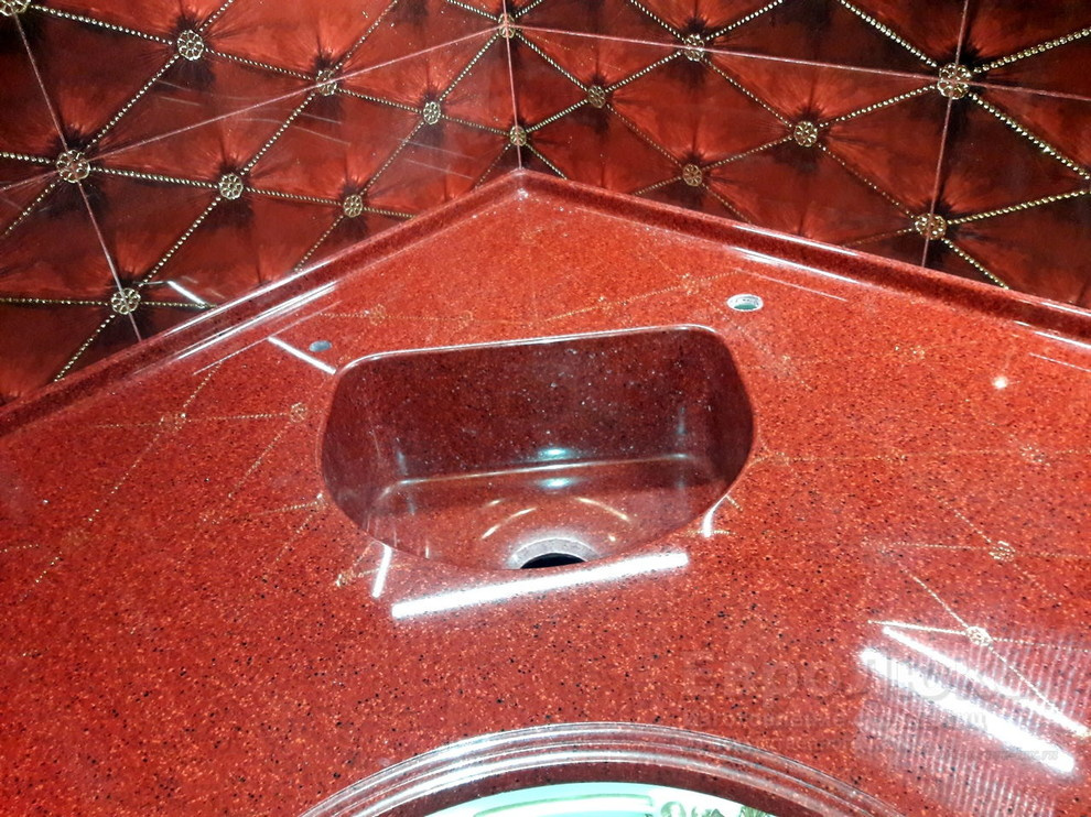 Акриловая столешница и мойка из акрилового камня Staron FP136 TEMPEST PAPRIKA