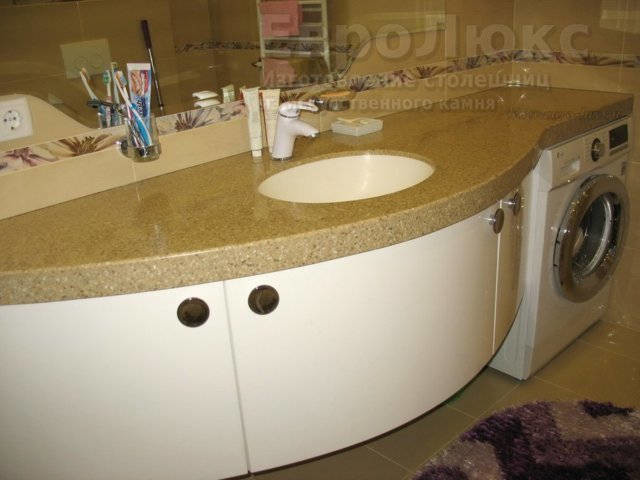 Обложка проекта: Столешница в ванную из акрилового камня