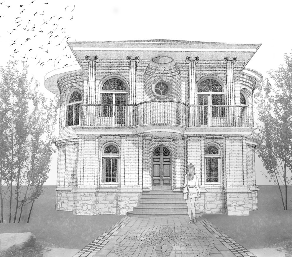 Клубный дом в посёлке Павлово под Москвой ( архитектурная концепция)