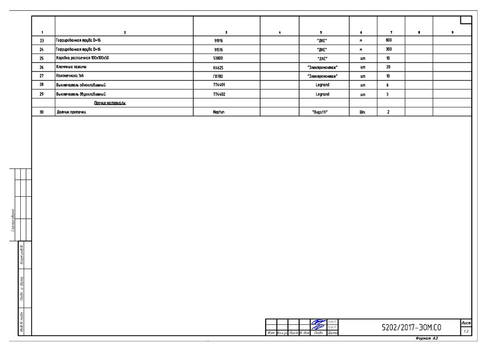 Обложка проекта: Проект ЭОМ башни Империя офис 5202