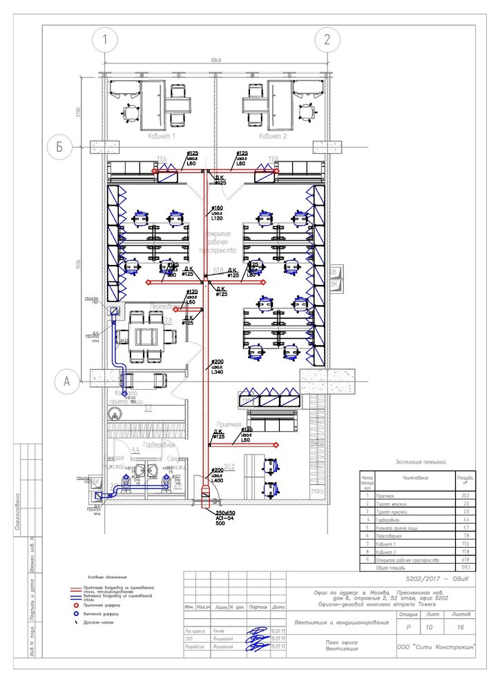 Проект ОВиК башни Империя офис 5202