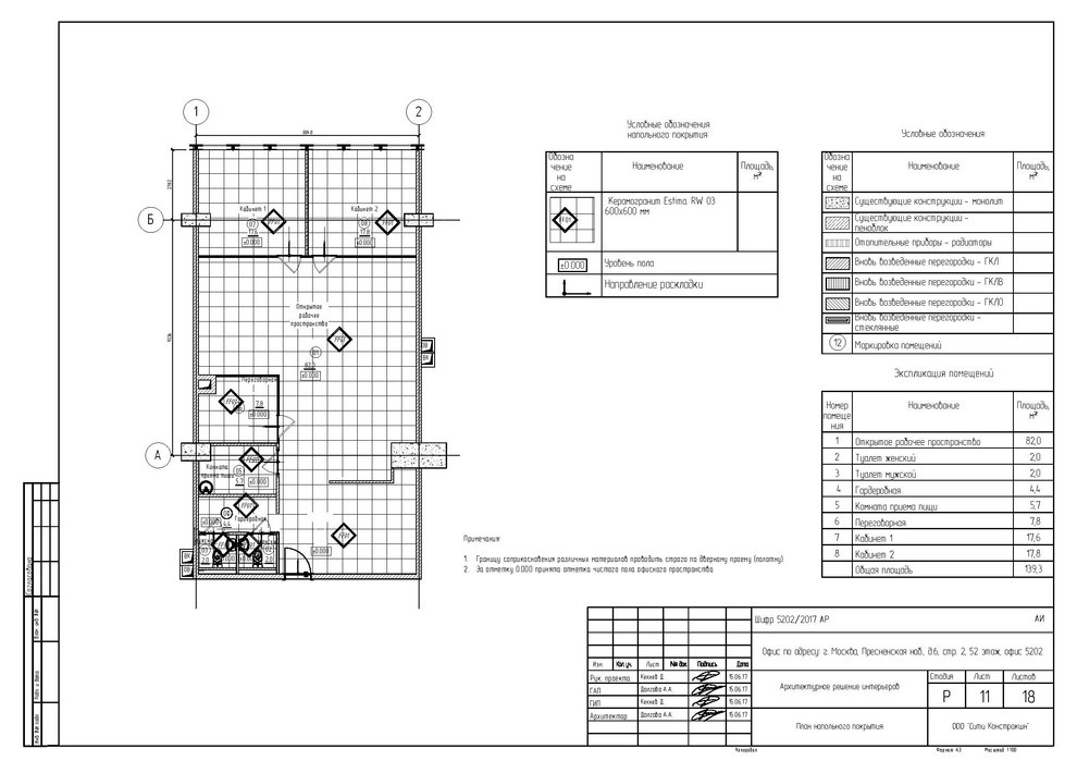 Проект АР башни Империя офис 5202