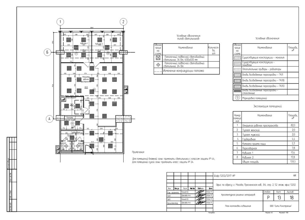Проект АР башни Империя офис 5202