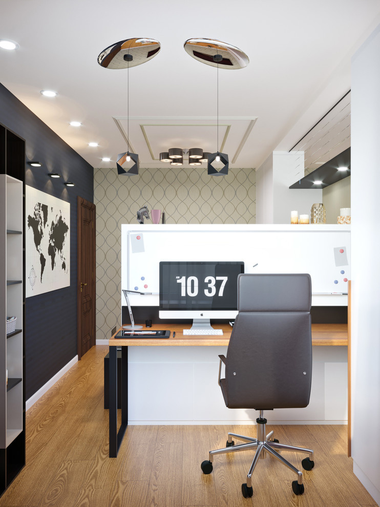 Кабинет и спальня в одном пространстве