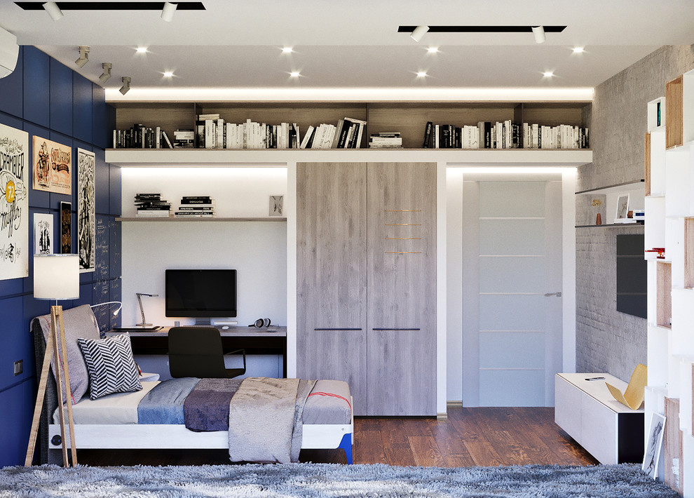 Дизайн-проект детской для подростка 14 кв.м.