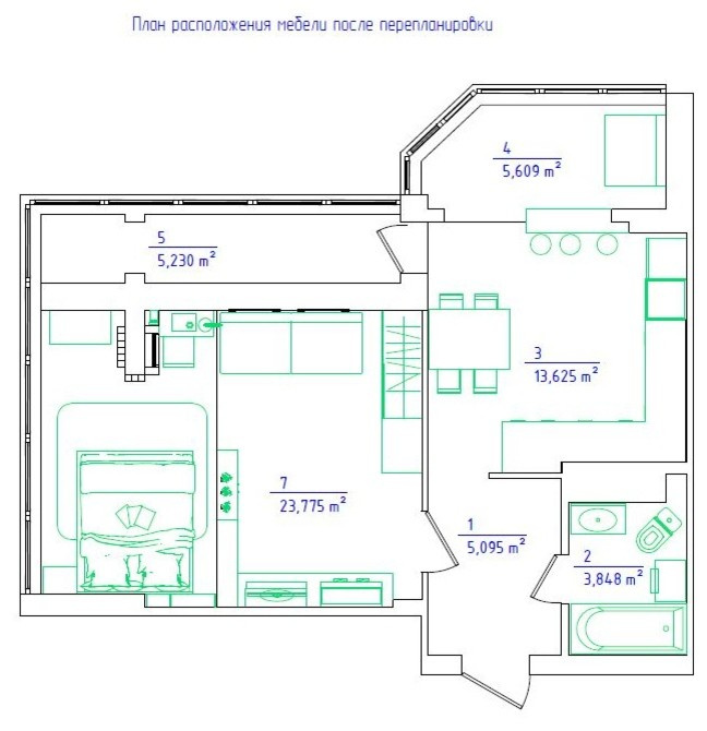 Однушка в новостройке