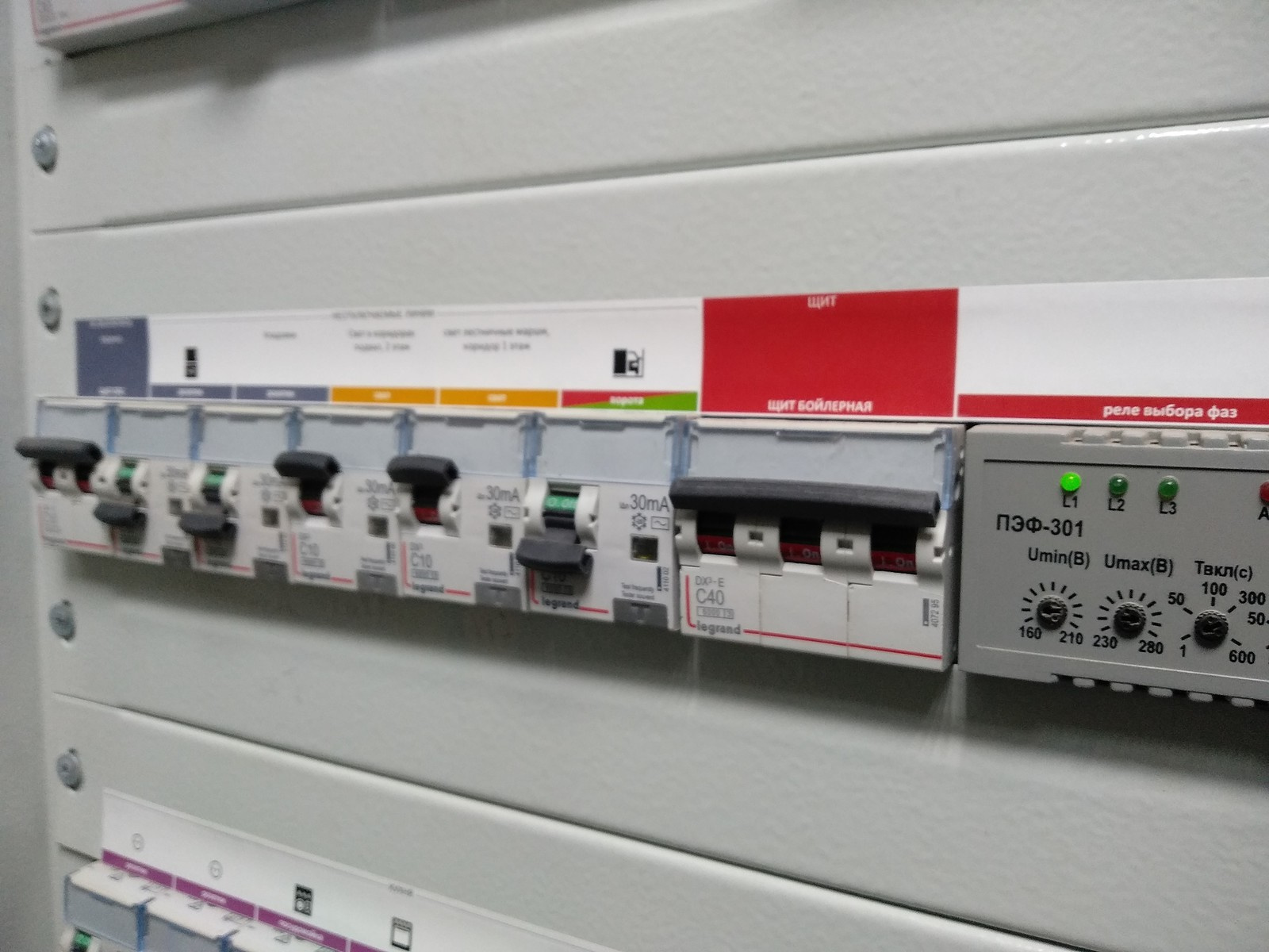распределительный щит в коттедже