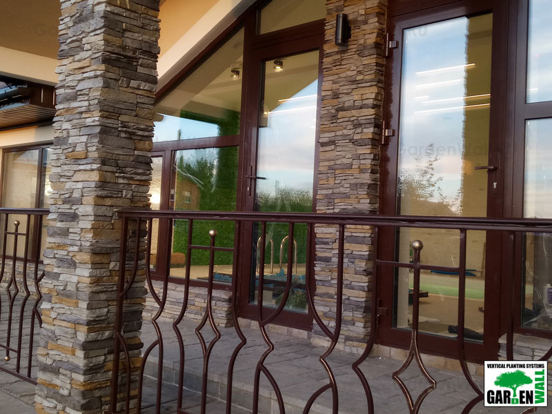 Вертикальное озеленение стабилизированным мхом в частном доме