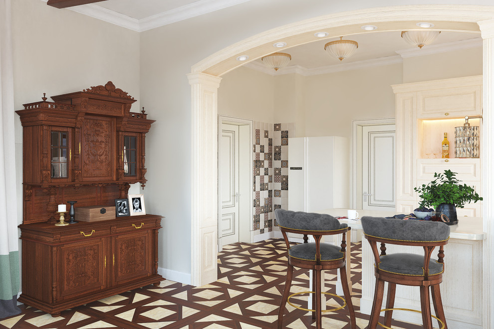 Обложка проекта: Реновация кухни-столовой в загородном доме