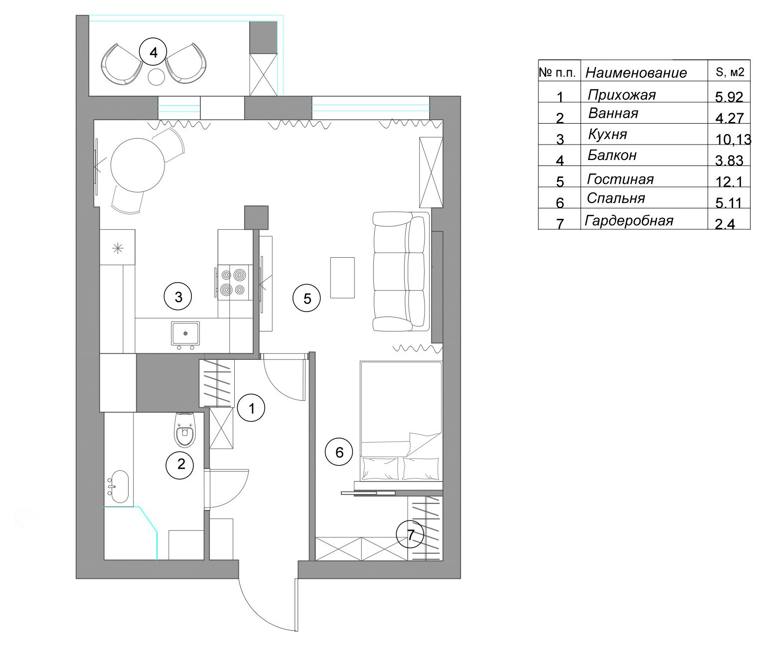 Квартира в нежных тонах