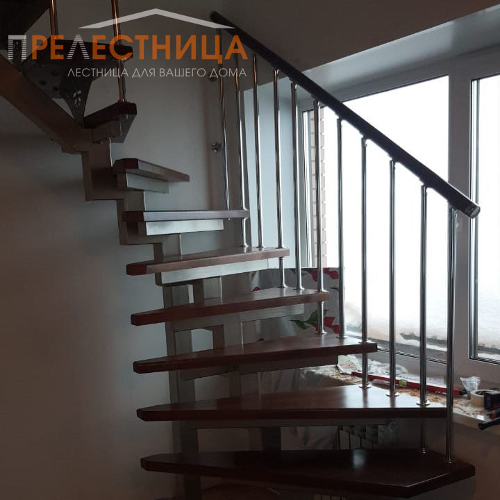 Лестница с забежными ступенями Ассоль 17