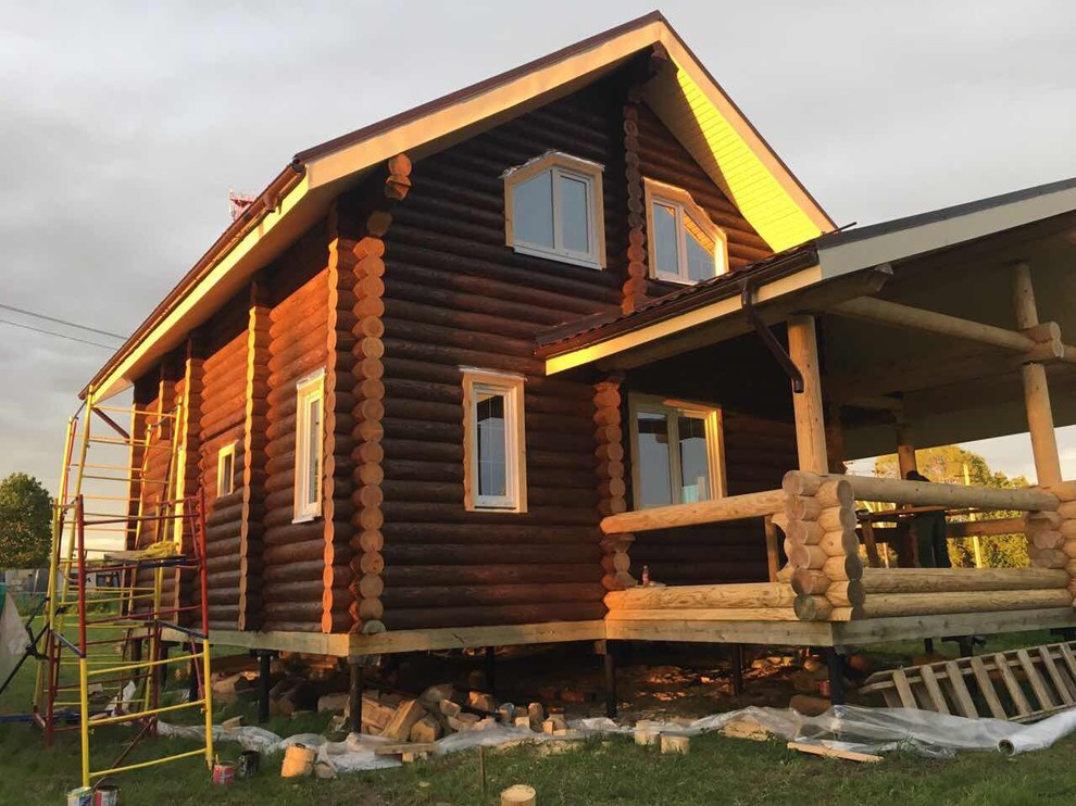 Шлифовка сруба из ОЦБ в Лисавино