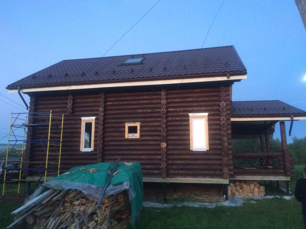 Обложка проекта: Шлифовка и окраска сруба из ОЦБ в Лисавино