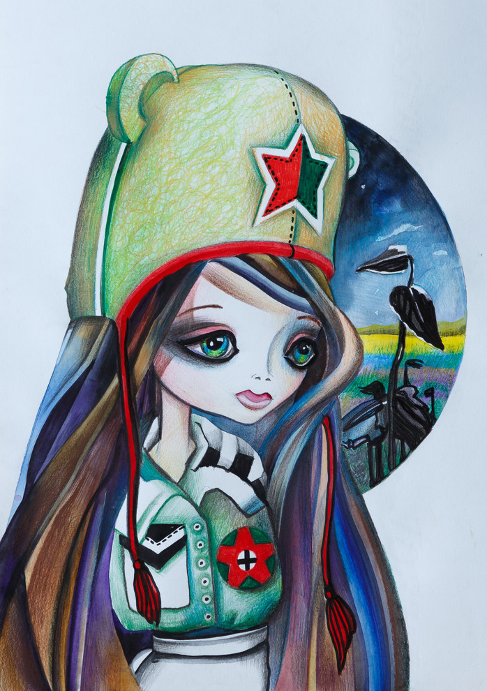 Обложка проекта: Бумага/карандаш/акварель